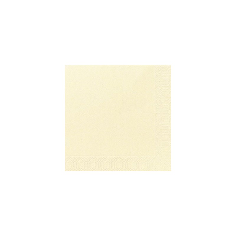 Serviettes Duni 33x33 - 3 plis - Buttermilk - 125 pcs